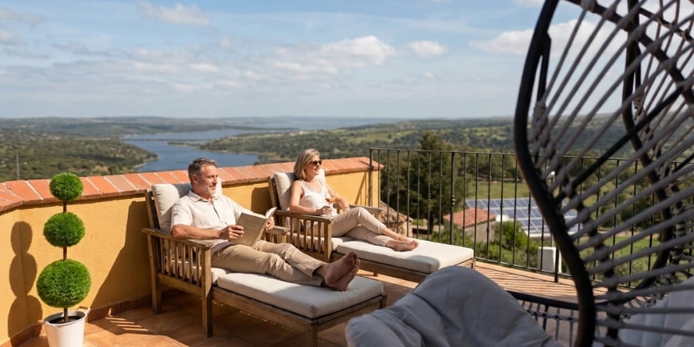 Casa Rural con SPA Mirador Sierra de Gredos en Guijo de Ávila - Terraza